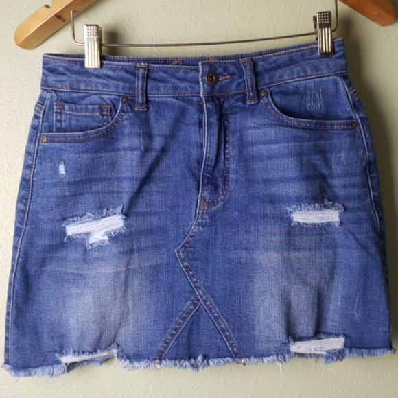 wax jeans skirt